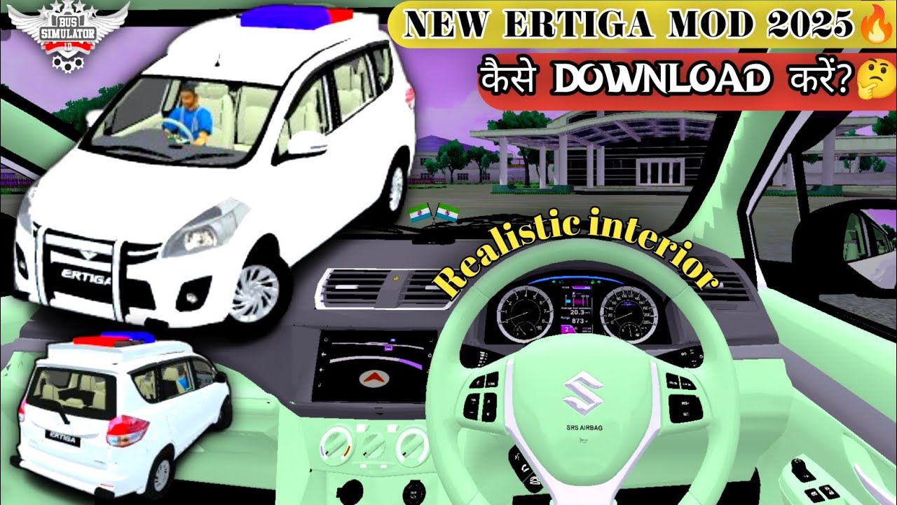  ERTIGA CAR MOD FOR BUSSID 🔥🤯|| Bus simulator Indonesia|| #bussid #gaming #explore 