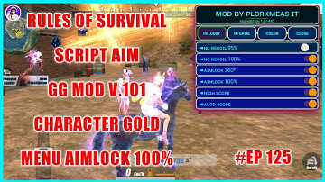 RULES OF SURVIVAL MOD MENU AIMLOCK 100%  SCRIPT GAME GUARDIAN MOD  | BY GAMING PLORKMEAS IT