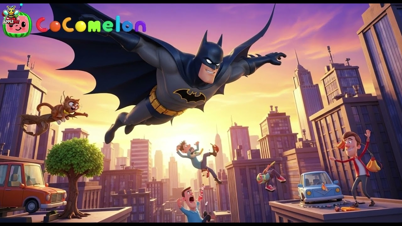 Batman Nursery Rhyme for Kids   Kitty Song   Learning Kindness   Toddler Songs
