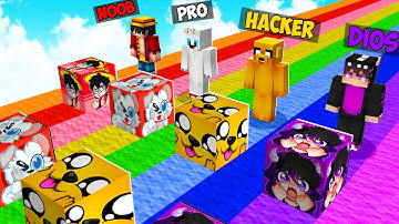 MINECRAFT: NOOB vs PRO vs HACKER vs DIOS 😱🤑 DESAFIO DE LUCKY BLOCKS DE MIKECRACK vs FRANCISCOGAMES