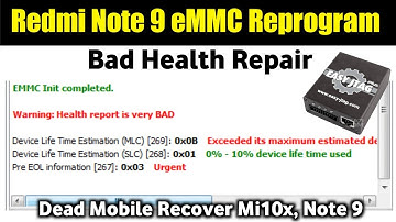 Redmi 10x / Note 9 Dead Problem Fixed | Bad Health Repair By Easyjtag