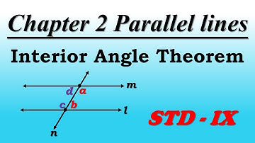 PARALLEL LINES  STD 9  I  INTERIOR ANGLE THEOREM PROOF I   PARALLEL LINES CLASS 9 I PARALLEL LINES