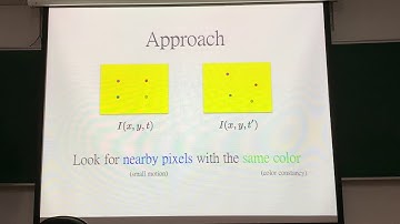 ACV Lecture 8 : Dense Motion Estimation part 3