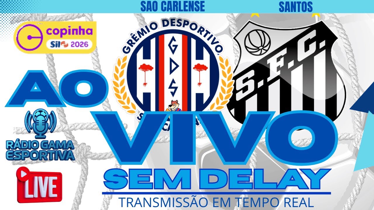 GRÊMIO SÃO CARLENSE X SANTOS - AO VIVO SEM DELAY - COPINHA ( COPA SÃO PAULO JUNIOR ) - 10.01.26