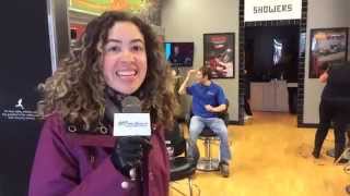 Jocelyn Martin & Chris Carrigan check out the MVP Experience at Sport Clips Haircuts Collingwood