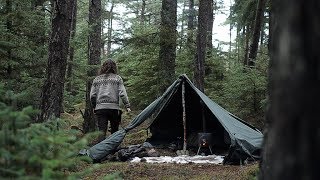 BUSHCRAFT TRIP - HOT TENT, SPOON CARVING, TABLE, RACK, REINDEER SKIN, BILLHOOK, YAKUT KNIFE