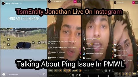 TsmEntity Jonathan Live On Instagram After First Match Of PMWL । Ping Issue । PUBG Mobile