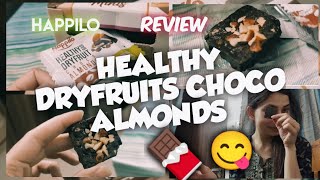 Healthy Dryfruits Choco Almonds Review|Happilo Healthy Chocolate Bar ?