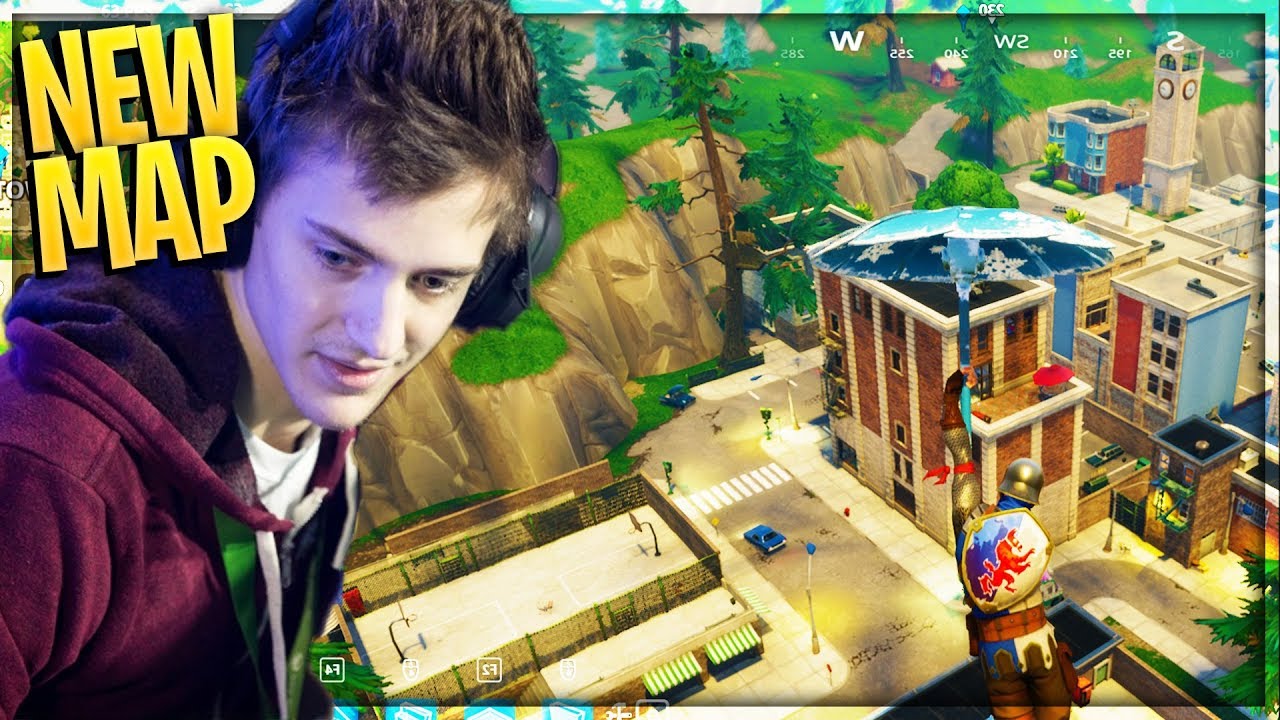 NINJA FIRST TIME ON NEW FORTNITE MAP! - Fortnite NEW UPDATE Gameplay in ...