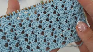 Spring lase knitting pattern 🌼 Весенний ажур узор спицами by Школа Вязания с Катериной Мушин 3,757 views 1 month ago 6 minutes