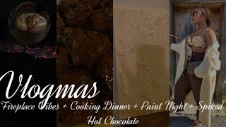 VLOGMAS: SPIKED HOT CHOCOLATE + TEXTURED PAINT NIGHT + LAMB CHOP RECIPE + FIREPLACE VIBES by ZAFIRAH OFFICIAL 43 views 5 months ago 8 minutes, 25 seconds