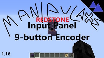 Manipulate Redstone - Input Panel 9-button Encoder
