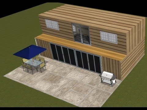 Shipping container house design project 2 - YouTube