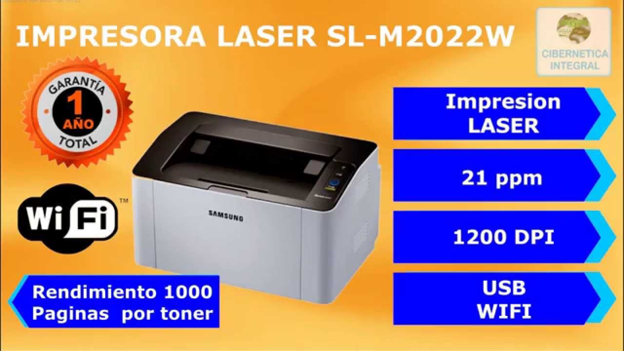 Impresora LASER Samsung slm2022w Velocidad Economia Calidad WIFI - YouTube