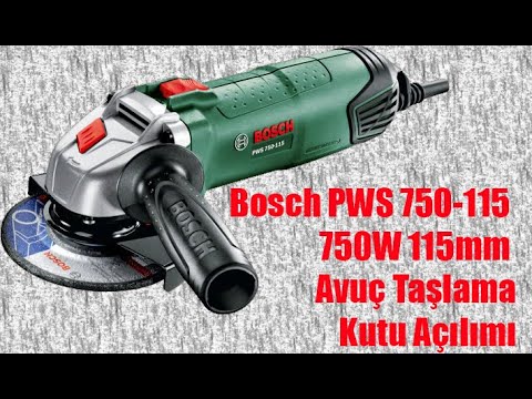 Bosch PWS 750-115 750W 115mm Avuç Taşlama Makinesi Kutu Açılımı - YouTube
