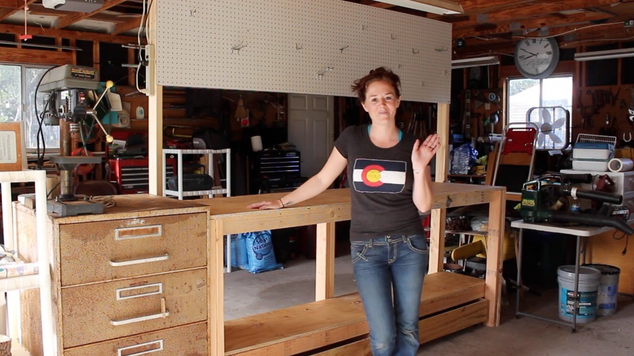 ...building a workbench, Organizing shop, 8' workbench, Workbench with...