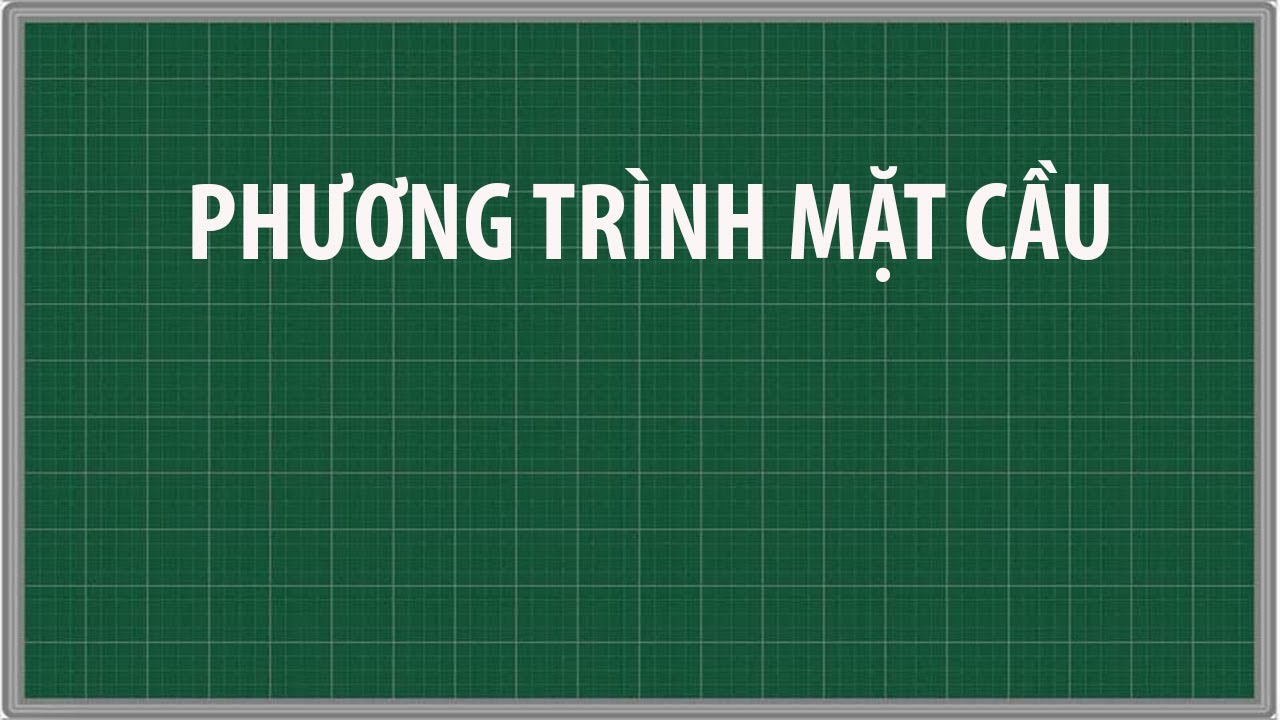 Viết phương trình mặt cầu có tâm và cắt mặt phẳng theo... - youtube