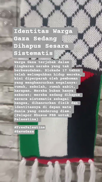 Identitas Warga Gaza Sedang Dihapus Secara Sistematis #freepalestine #savegaza