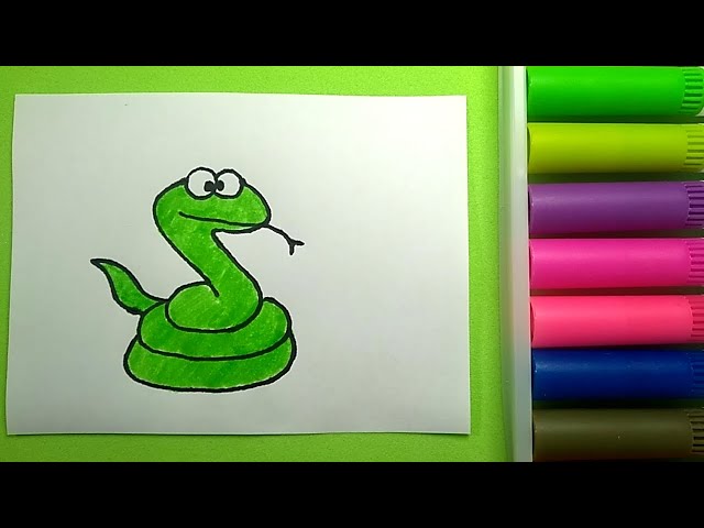 Como Desenhar Uma Cobra Passo A Passo 🐍 Desenhar Cobra Fácil 