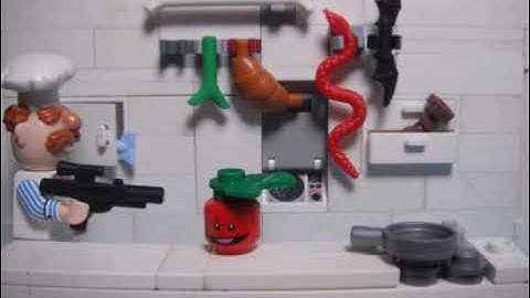 Lego Muppets Swedish Chef Pro cooking stop motion