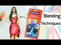 How to use Staedtler Luna Pencils | Blending Techniques for skin and fabrics | Fashion Illustration