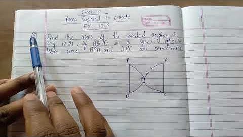 Find the area of the shaded region in Fig.12.21, if ABCD is a square of side 14cm and APD and BPC