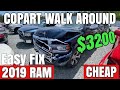 Copart Walk Around 2019 Ram $3200, Mitsubishi Evolution X