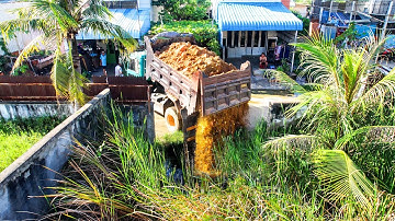 First Start New Landfill Project!! DumpTruck 5ton & Komat