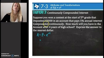 Unit 4: 7-3 Attributes and Transformations of f(x)=e^x Ex. 3