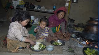 Nepali village || Cooking greens and parsley in the village