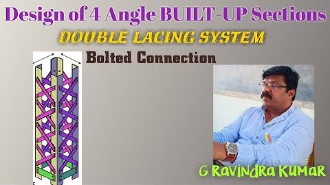 Design of 4 Angle Sections || Double Lacing System || by G Ravindra Kumar