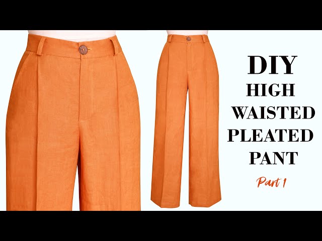 DIY Straight-Leg, High-Waisted Pants + Sewing Pattern by Dressmaking Amóre  