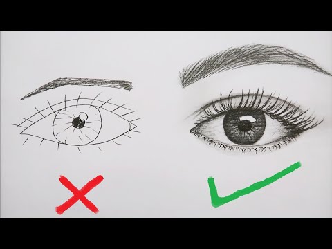 Göz Nasıl Çizilir / Adım Adım Göz Çizimi / Karakalem Kolay Çizimler / How to draw eyes realistic