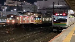 上野東京ライン普通熱海行きE231系1589E+E231系U67と特急サフィール踊り子4号東京行きE261系RS1、伊豆箱根鉄道大雄山線「天狗電車」「葉うちわ」普通大雄山行き5501F！【小田原駅】