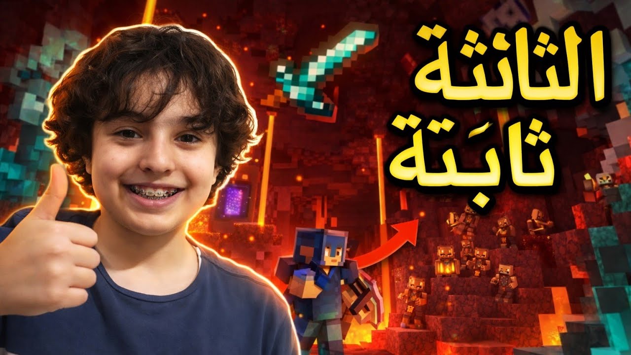الثالثه ثابته، اخيرا رحت النذر و متت مره وحده بس Minecraft #4😉😉