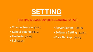 Setting | VIDYA-The School Management | VK SOFT