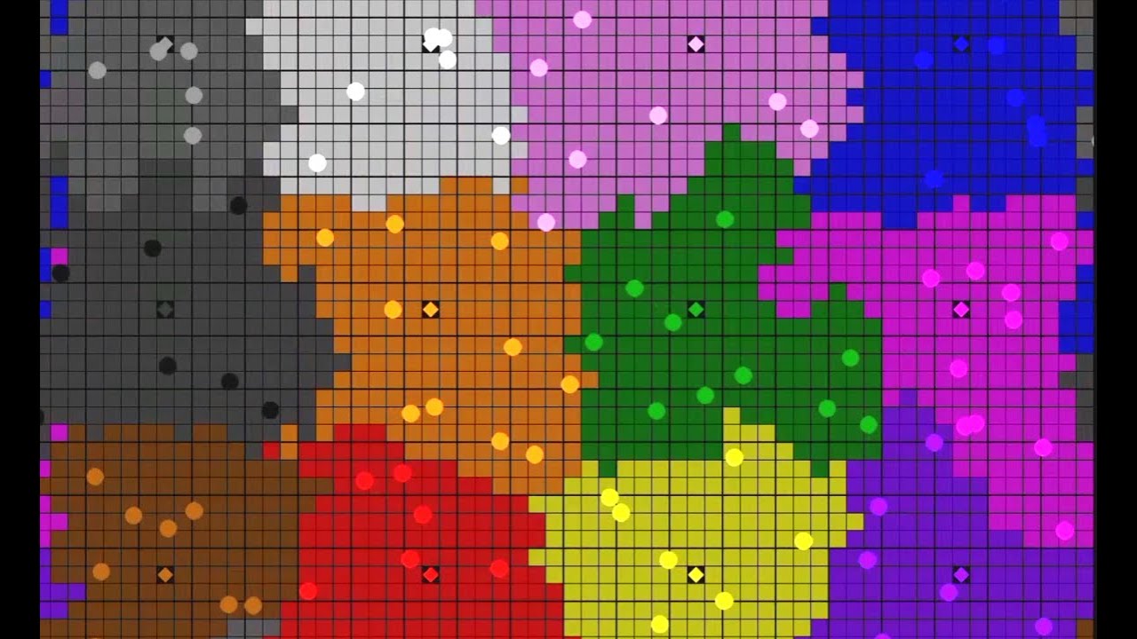MARBLE WARS 12 Colors TERRITORY BATTLE Elimination Marble Race