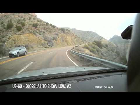 Drive US-60 E from Globe, AZ to Show Low, AZ