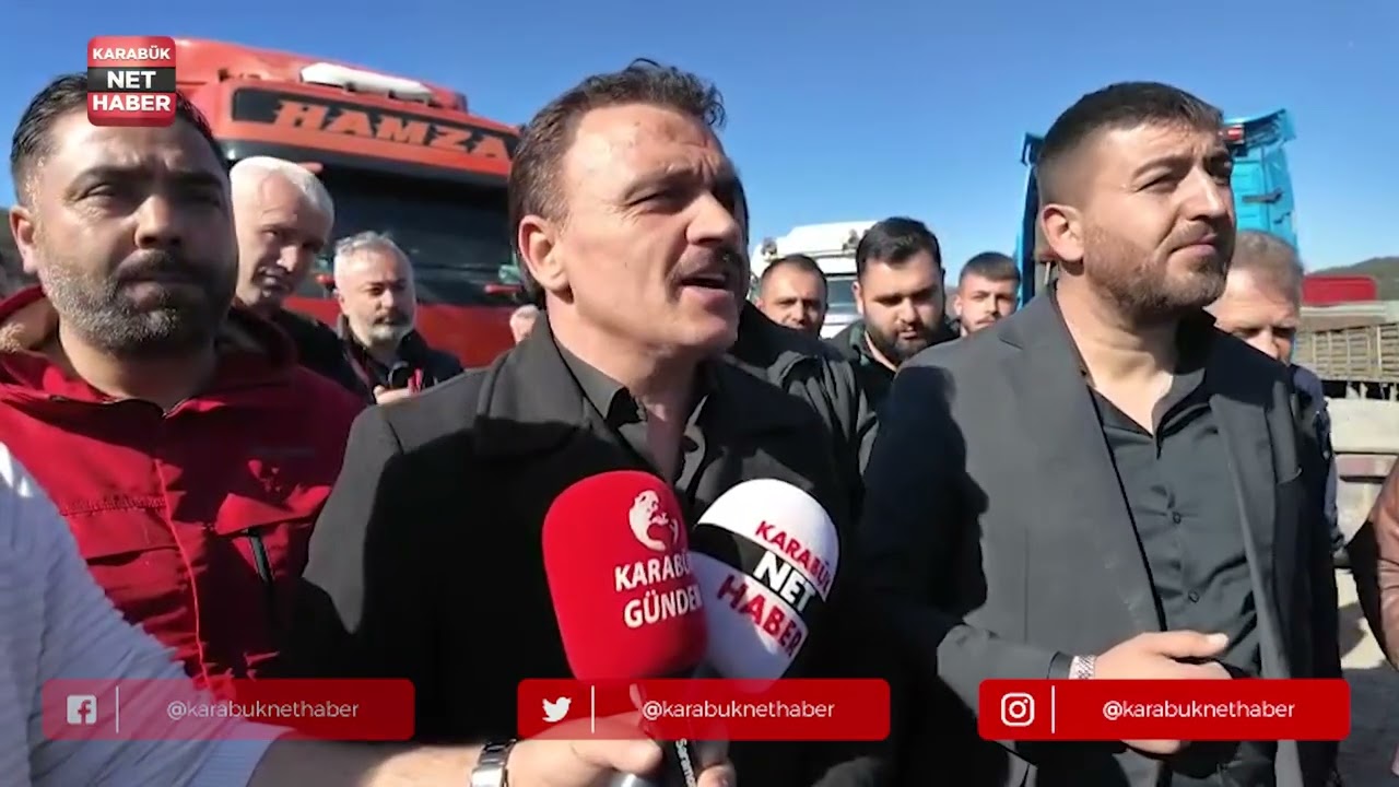 KARABÜK'TE 70 TIRLI EYLEM TRAFİĞİ FELÇ ETTİ