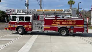 Orange County Quint 67 responding from station [4K]