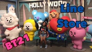 BT21 LINE STORE Hollywood Vlog (touching BTS hands!) screenshot 4