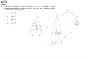 DSE maths core 2015 paper2 #16 area and volume