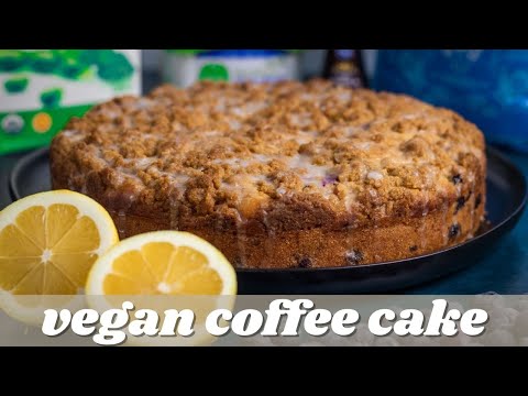 Quick Recipe Vegan Blueberry Coffee Cake