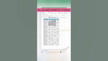 Fill Blanks Automatically in Excel 🔥 | Quick Shortcut Trick #focusinguide #shorts