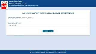 JNVST Class 6 Results 2026: How to Check and Download Your Scorecard