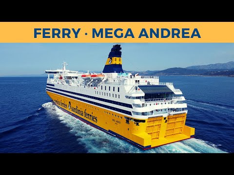 Departure of ferry MEGA ANDREA, L'Île-Rousse (Corsica Sardinia Ferries)