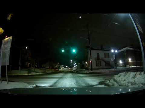 Nighttime drive through Johnston and North Providence, Rhode Island