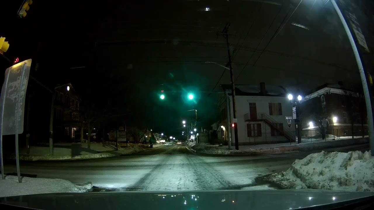 Nighttime drive through Johnston and North Providence, Rhode Island