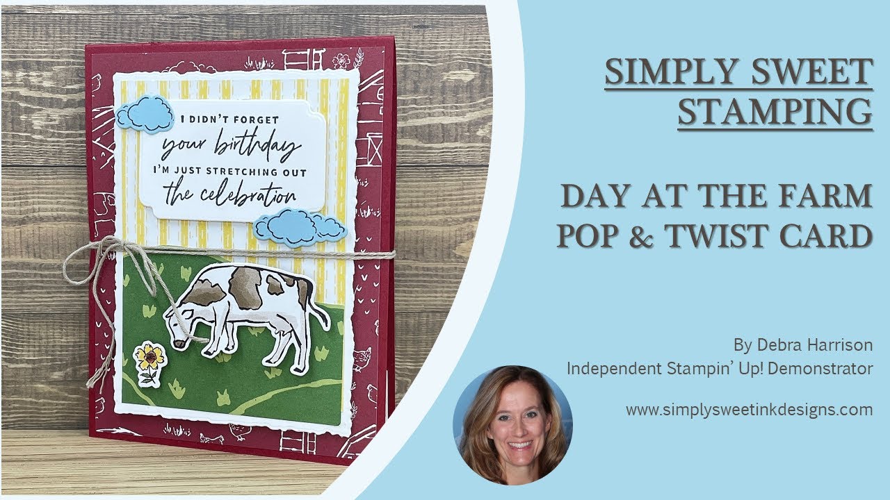 Simply Sweet Stamping: Day at the Farm Pop & Twist Card