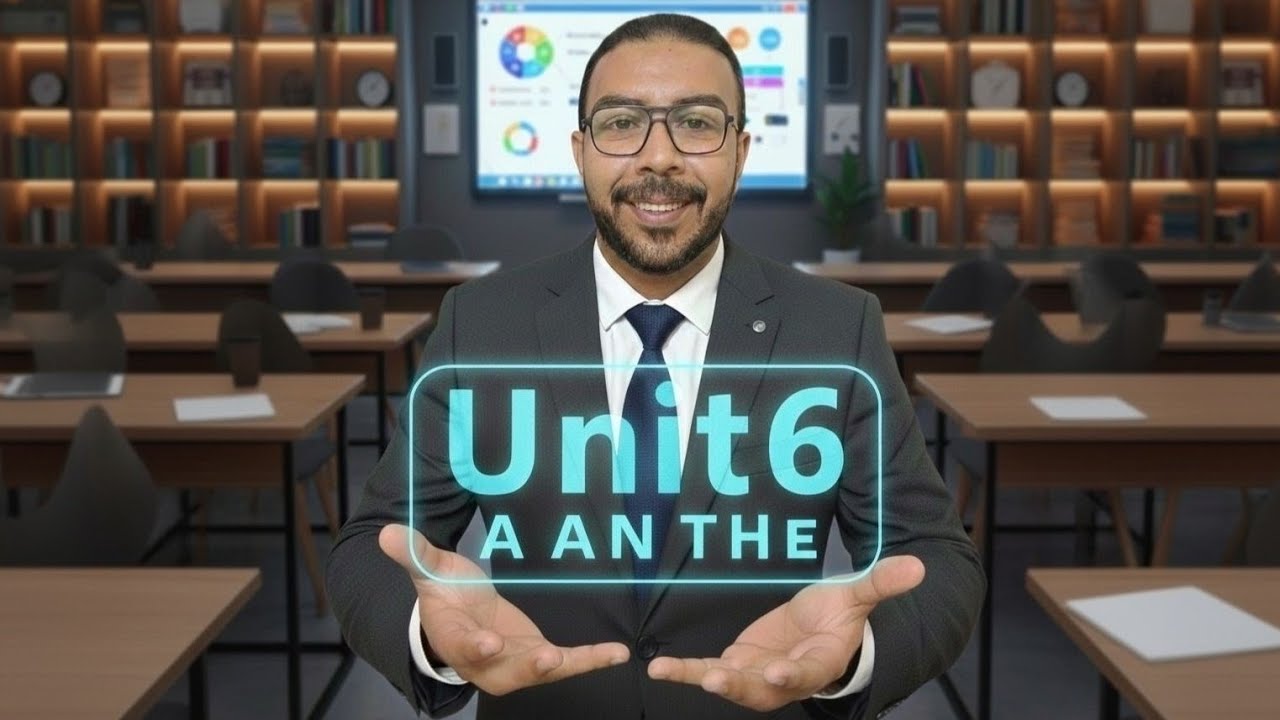 Articles (a, an, the) شرح الوحدة السادسة  أولى ثانوي 